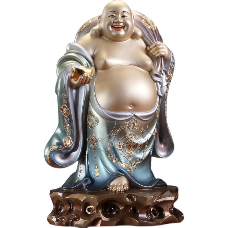 弥勒佛摆件纯铜大肚子菩萨佛像