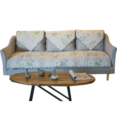 雨朵美式乡村全棉布艺全盖沙发垫