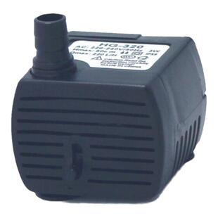 风水摆件220V潜水泵迷你水族箱家用抽水泵假山过滤3W小马达0.5m灯