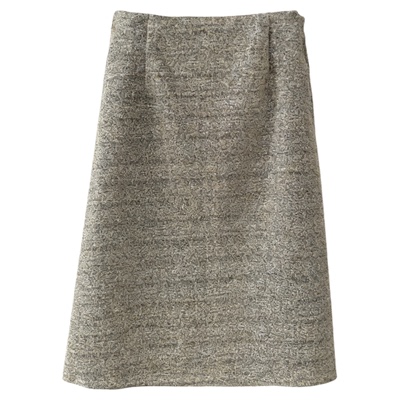 秒发！梦中情裙~韩国早春OUNCE高级感简约高腰银丝线短款半身裙女