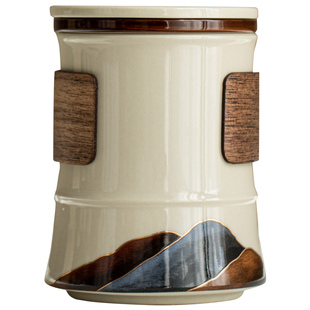 山山而川随手杯泡茶马克杯茶水分离陶瓷水杯过滤带盖办公室喝茶杯