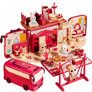 儿童过家家玩具女孩子喜欢的公主女童生日礼物新年2025宝宝巴士车