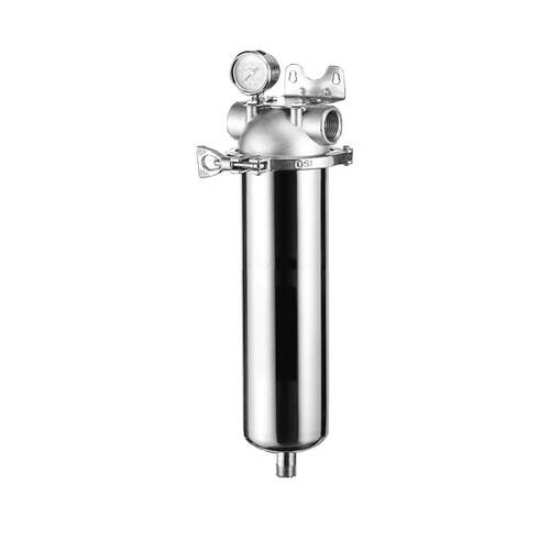 不锈钢前置过滤器净水器卡箍双联多级通用滤芯PP绵自来井水滤水器
