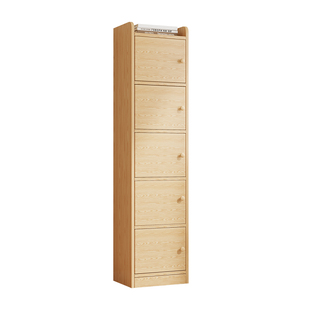 简约实木书柜带门防尘入户玄关角柜客厅组合斗柜储物柜整装收纳柜