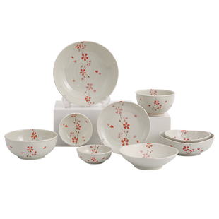 日本釉下彩餐具沙拉碗异形水果碗日式汤碗家用面碗高级感深盘汤盘