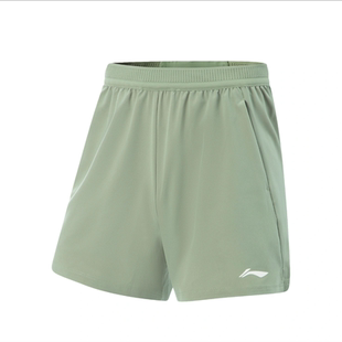 李宁男子反光速干短裤2025秋季新款凉爽运动短裤AKSV097