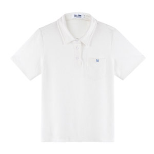 墨秋JK制服夏季女款小禾白色POLO衫修身设计长袖短袖T恤针织上衣