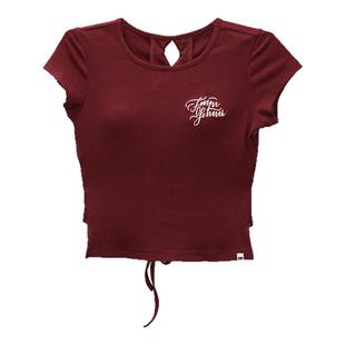 CBXLAB儿童街舞潮牌多色背后镂空爵士舞短袖上衣欧美辣妹运动JAZZ