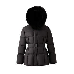 【匈牙利鸭绒】PRICH时尚狐狸毛领轻量收腰羽绒服2025冬季新款女