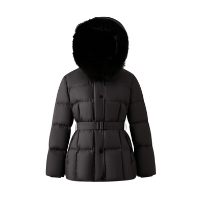 【匈牙利鸭绒】PRICH时尚狐狸毛领轻量收腰羽绒服2025冬季新款女