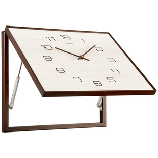 北欧挂钟表客厅创意遮挡电表箱装饰时钟现代简约方形大挂钟HW363