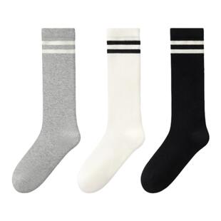 尼多熊儿童长筒袜春秋棉袜女童学院风长袜子男童中筒袜秋冬足球袜