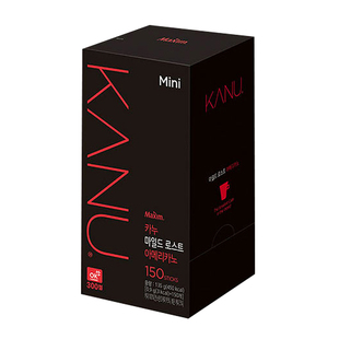 韩国直邮kanu美式纯咖啡maxim麦馨卡奴无糖烘焙特浓速溶低卡150条