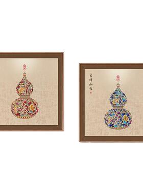 福禄装饰画新中式客厅餐厅