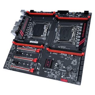 精粤X99-8D3 D4双路主板2011针V3V4至强CPU8通道电脑台式主机套装