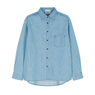 MRS Studios 意大利Berto轻雪花水洗ROW牛仔衬衫/抽绳牛仔空气裤