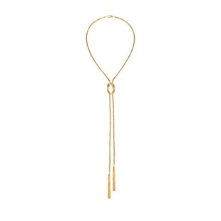 Tender Society衔尾蛇系列莫比乌斯结金色长流苏项链轻奢复古欧美