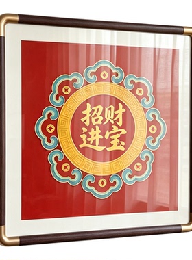 景泰蓝掐丝珐琅仿铜角挂墙画框