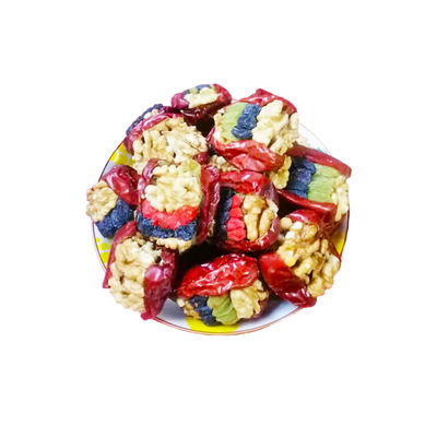 新疆特产红枣夹核桃葡萄干坚果真空加小包装抱抱果5斤礼盒装