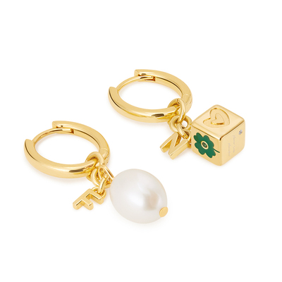 【立享88折】Neverfar「LUCK」转运魔方系列耳环时尚幸运草耳环