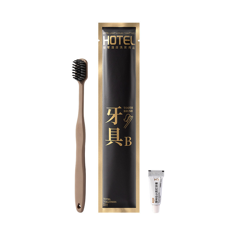 高档酒店一次性牙刷带牙膏