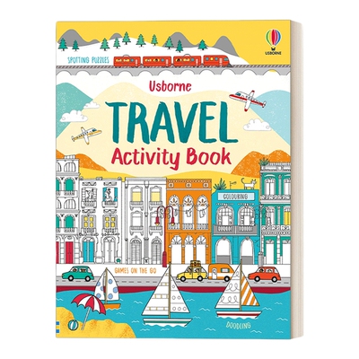 英文原版 Travel Activity Book 旅行活动书 儿童趣味互动游戏 涂色猜谜 英文版 进口英语原版书籍