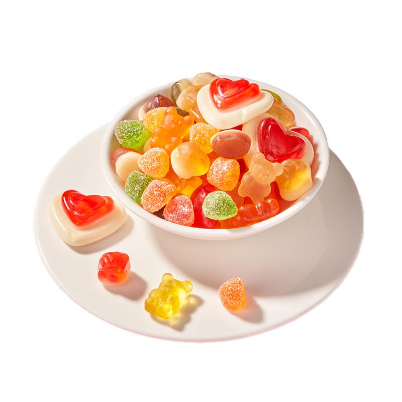 徐福记橡皮糖官方旗舰店正品休闲零食果汁软糖混合儿童节六一散装