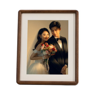 结婚照登记照相框摆台实木洗证件照婚纱照做成高级感摆件6六寸