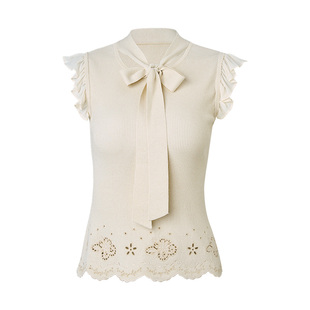 MAXRIENY优雅度假风毛针织衫25夏款高级气质感收腰短款上衣女