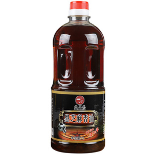 黑芝麻香油1000ml河南特色小磨油纯正火锅油正宗驻马店黑芝麻香油