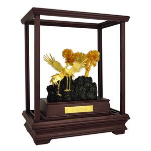 足金松龄老人607080岁大寿礼品