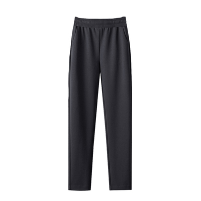 休闲裤子女2025秋冬新款高级感洋气高腰显瘦松紧加绒外穿直筒长裤