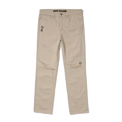 drewhouse长裤拼贴破洞牛仔裤