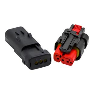 联芯电气汽车连接器3孔防水接插件776429-1 公母电子插头776430-1