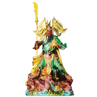 2026新款武财神关公神像九龙关公关圣帝君摆件家用办公室招财供奉