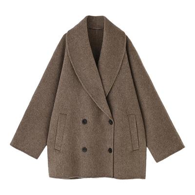 COMMONVALUE100羊毛青果领外套