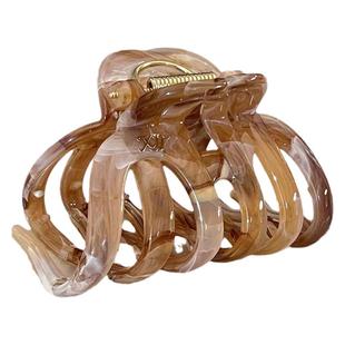 巨能抓~晕染南瓜抓夹新款高级感发夹女后脑勺鲨鱼夹大号夹子发饰