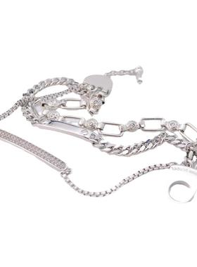 曼哈顿时尚风百搭三层手环