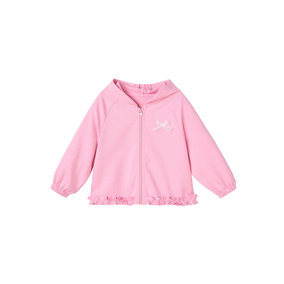 笛莎Deesha童装女童外套春秋季新款儿童女孩宝宝小童连帽上衣甜美