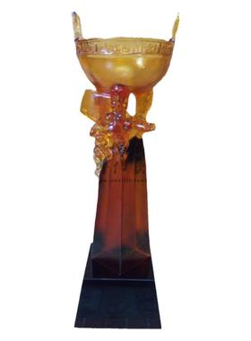 商务摆件乔迁开业生日礼物琉璃鼎