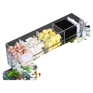 鱼缸净水器三合一循环水泵乌龟缸过滤盒内置顶部过滤水上置滴流盒