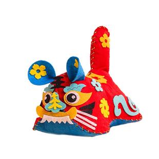 新年儿童手工作业diy缝制老虎布偶不织布制作玩偶立体材料玩具