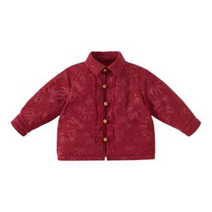 周岁礼服男宝新中式男童拜年服宝宝汉服棉服红色过年衣服喜庆唐装