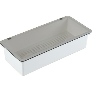 简约筷子盒带盖沥水勺子筷子筒厨房餐具收纳盒家用防尘长方形筷笼