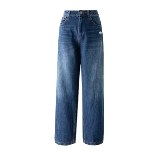 阿迪达斯三叶草女裤夏季新款DAD JEANS 复古风牛仔运动裤KW2094