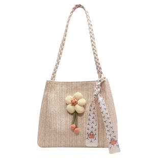 渡假海边编织草编包包女大容量2025新款藤编手提单肩包通勤托特包