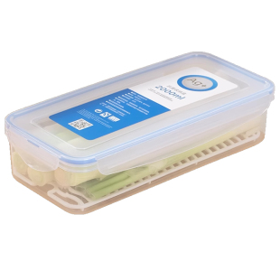 葱段收纳神器大葱保鲜盒长条长方形小葱香菜冰箱专用食品级收纳盒