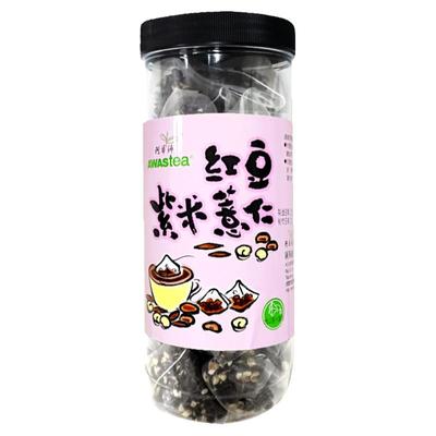 台灣進口食品阿華師紅豆薏仁水茶紫米薏仁茶薏米茶沖泡無蔗糖30包