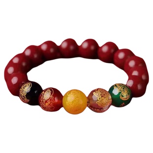 五路财神手链 手串本命年 唐卡五彩绳藏式编织五路财神手绳