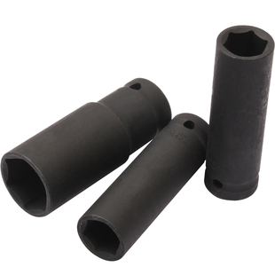 电动扳手加长套筒小风炮加厚套筒架子工套筒六角气动铝模套筒1/2